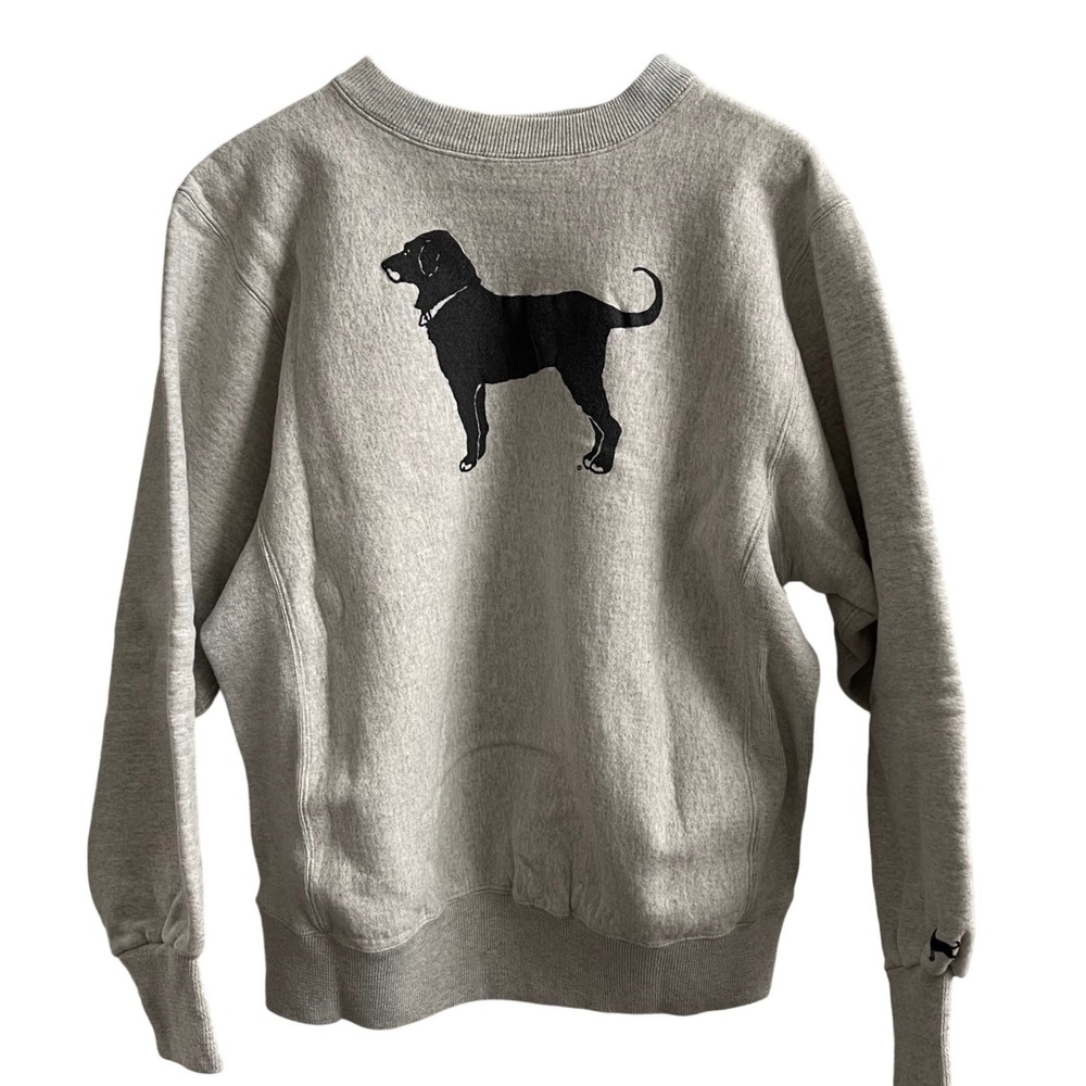 KellSport Vintage Sweatshirt Gray Lab Dog Graphic Crewneck Pullover Made USA‎ XL